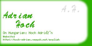 adrian hoch business card